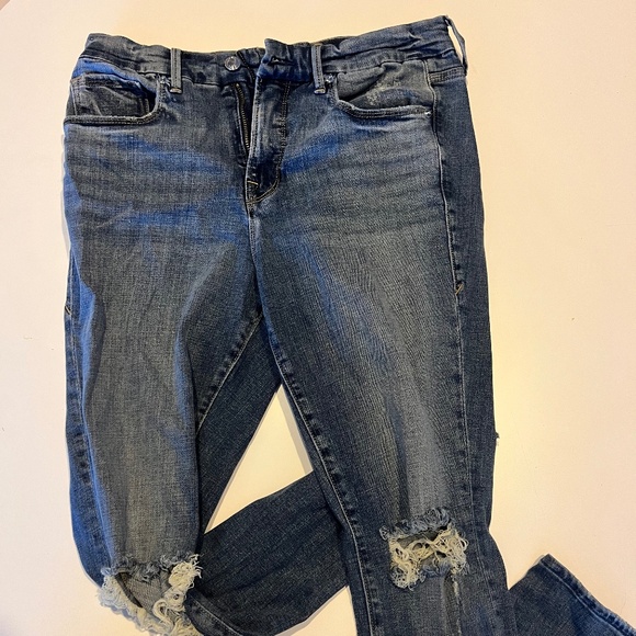 Good American Good Leg Crop Denim Jeans - Picture 1 of 3